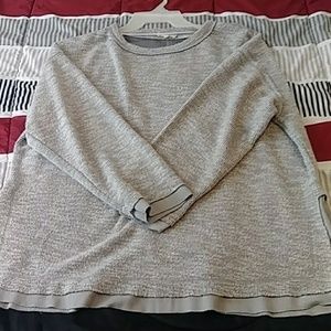 Gray Long Sleeve Knit Sweater
